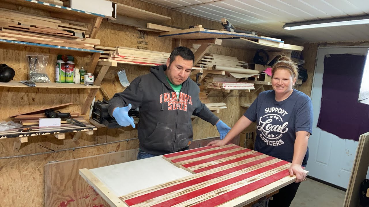 Work in the wood shop never ends. Wooden American flags jigs YouTube