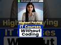 Highest Paying IT Courses Without Coding 🔥 Best Careers for Non-Coders 2026
