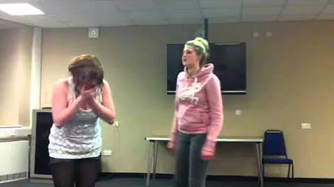 stage fighting, Rachel and Zara