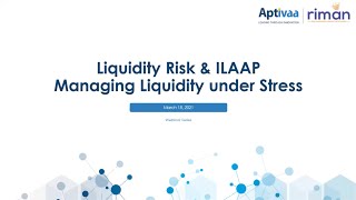 Liquidity Risk & ILAAP | Managing Liquidity Under Stress