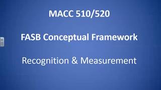 MACC510520 CAT 1 CONCEPTUAL FRAMEWORK - RECOGNITION & MEASUREMENT