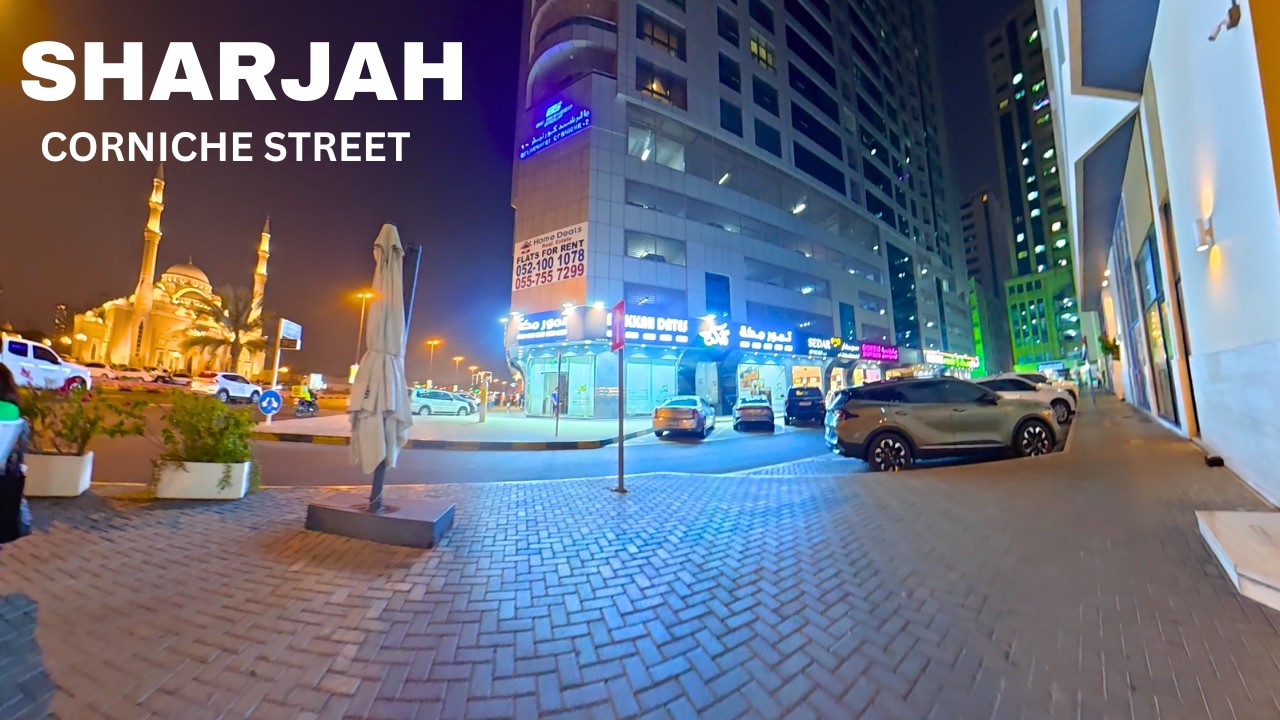 SHARJAH 4k 🇦🇪 | Corniche Street Walking Tour