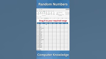 Seek Knowledge | How to Create Random Numbers in Excel | Random Number Generator #viral #exceltips