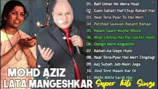 MOHAMMAD AZIZ & LATA MANGESHKAR ||  MOHD AZIZ & LATA SUPER HITS SONG