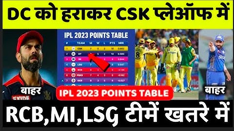 IPL 2023 TODAY POINTS TABLE | CSK vs DC AFTER MATCH POINTS TABLE |IPL 2023 POINTS TABLE