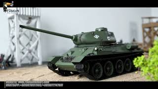 2.4G Henglong 1/16 Scale 7.0 Plastic Ver Soviet T34-85 RTR RC Tank Model 3909 TH17764