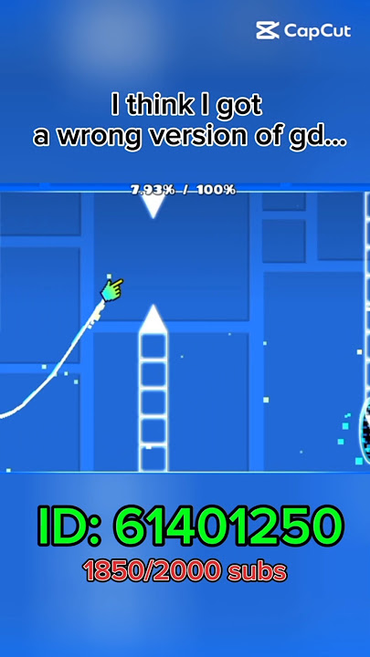 I think I got a wrong version of gd 🙏🙏😭😭 #geometrydash #gd #memes #shorts