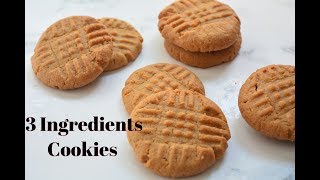 3ingredient peanut butter cookies