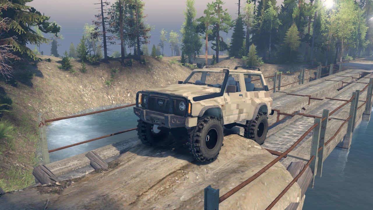 SpinTires обзор мода ( Nissan Patrol GR Y60. 1 )