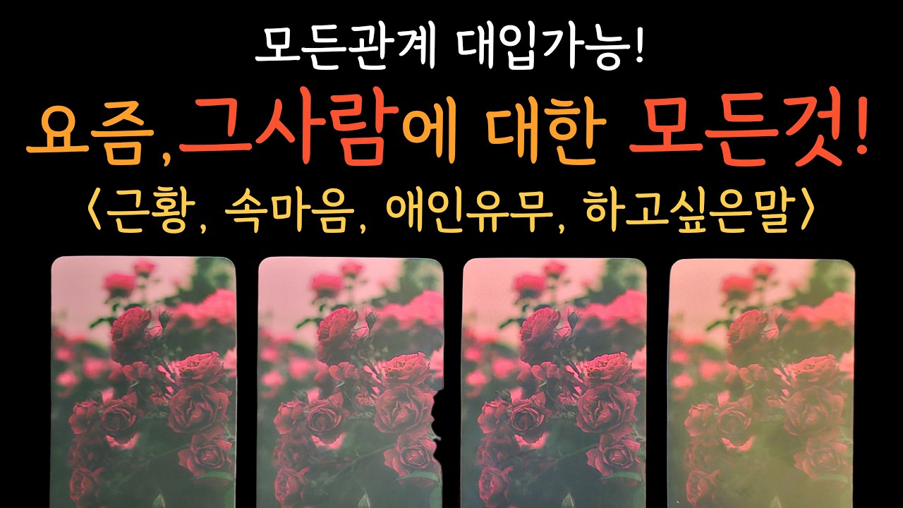 [타로]어떻게지내니..?나에대한 마음은?애인은 생겼고?미련이나 후회는 있니?그사람에 대해 탈탈 털어봅니다!!