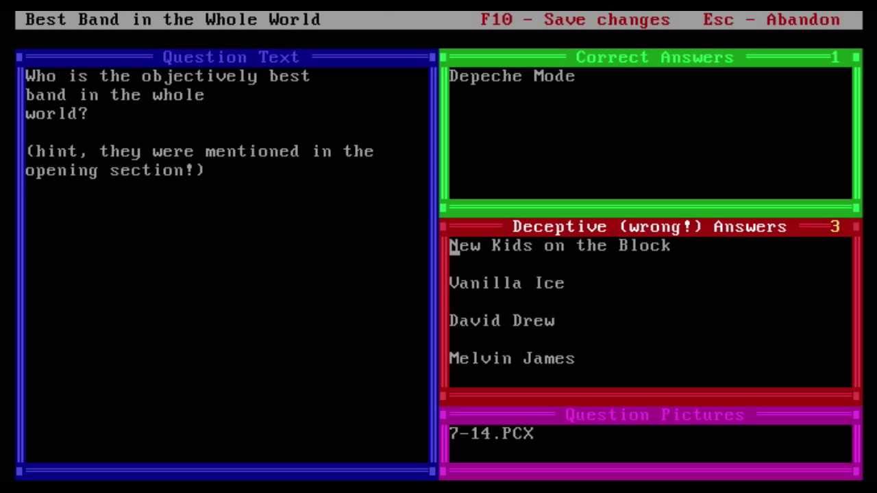 inquiry quiz program i wrote as a in 1992 1993 youtube quiz programs