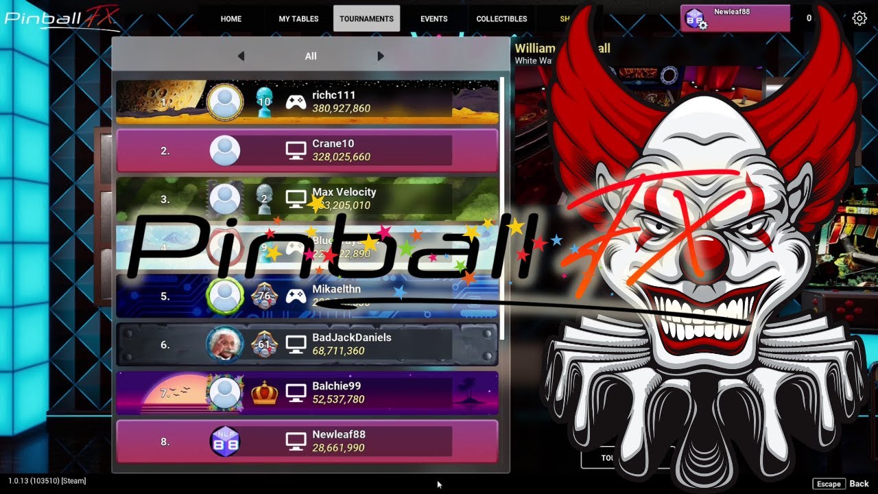 TOURNAMENT Williams Hurricane Classic Physics Pinball FX YouTube
