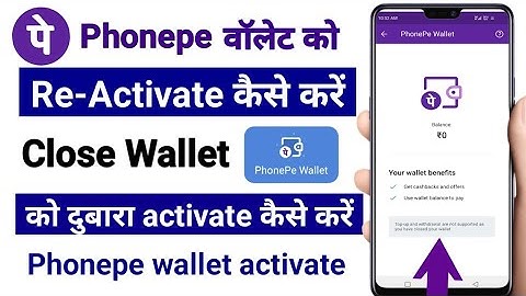 Phonepe wallet activate होगा या नही | how to phonepe wallet reactivate