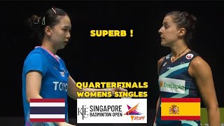 Pornpawee CHOCHUWONG vs Carolina MARIN | KFF Singapore Open Badminton 2024