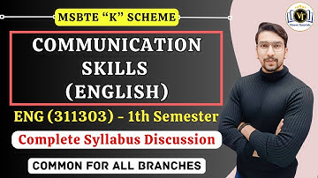 MSBTE K-Scheme: Communication Skills (ENG 311303) – Sem-1 Syllabus Explained! | Vineet Tutorials