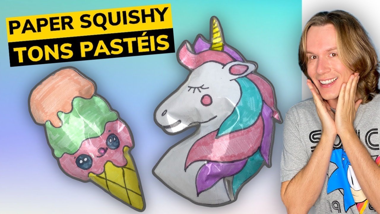 COMO FAZER PAPER SQUISHY EM TONS PASTÉIS | TIO LUCAS