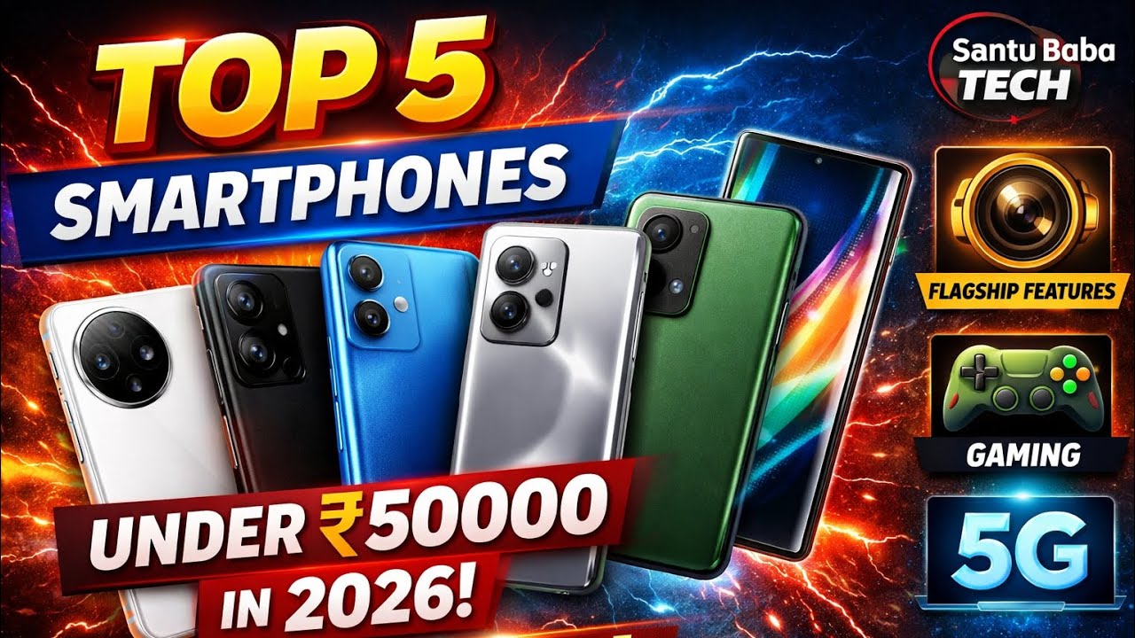Top 5 Smartphones Under ₹50000 in 2026 | Best Phones with Flagship ...