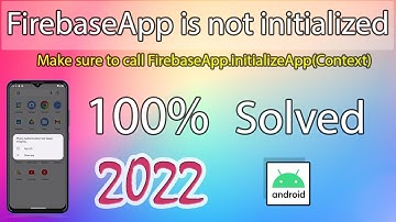 Default FirebaseApp is not initialized | FirebaseApp.initializeApp(Context) | 2022 | Code with Mohan
