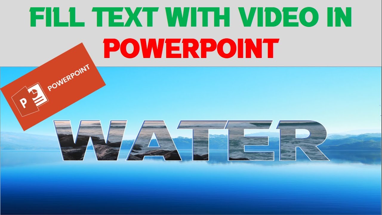 PowerPoint: Fill Text with Video (2020) - YouTube