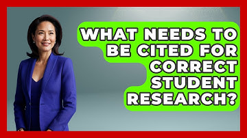 What Needs To Be Cited For Correct Student Research? - Junior Year Jumpstart