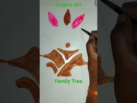 family tree 🌲 #painting #drawing #art #sketch #ytshorts