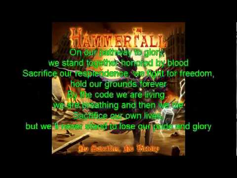 Hammerfall - No Sacrifice, No Victory (lyrics) - YouTube