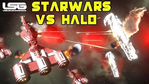 Consular Cruiser VS UNSC Strident Battle - Space Engineers