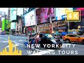 [4K] NYC Walking Tours | Seventh Avenue (Manhattan, West Side, Central Park to Times Square)