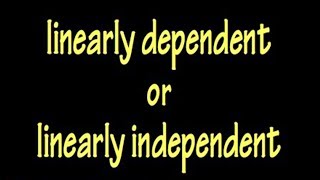 Check if 3 functions are LD or LI, Q1a
