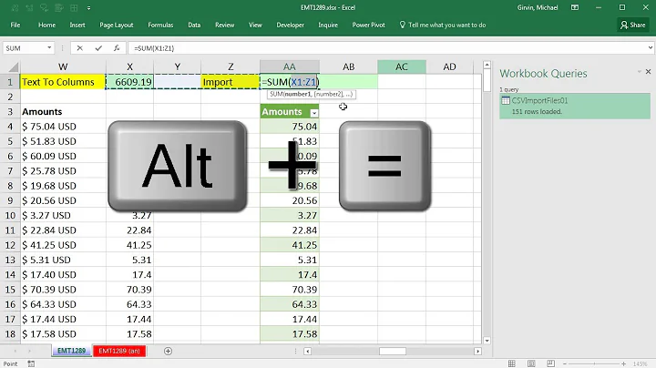 Excel Magic Trick 1289: Remove “USD” from CSV File Column of Numbers (6 Examples)