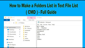 How to Make a Folders List in Text File List of the Contents - CMD - Full Guide