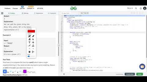 Cutting Binary String || Geeksforgeeks || GFG POTD