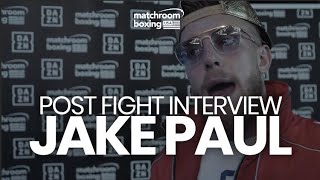 Jake Paul reacts to first round TKO win vs AnEsonGib | Post-Fight Interview