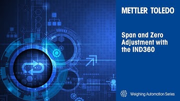 Span and Zero Adjustment with the IND360