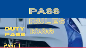 Railway Service Pass Rules 1986  Part_1#gdce #ldce #railway #indianrailways