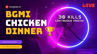 🔴 SQUAD RUSH 30 KILLS | TEAM RYDERS | BGMI SQUAD RUSH | RYDxNIKHIL | Double Knock in One Shot |