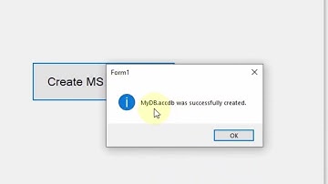 Create MS Access Database Programmatically in VB.NET