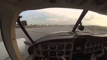 Piper Aztec PA-23 hot start and taxi. Pilot