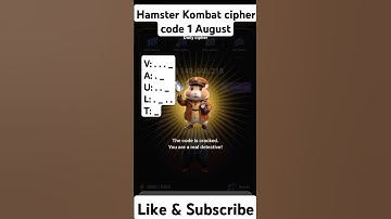 hamster Kombat cipher code 1 August 🤔 #hamsterkombat #ciphercodes #hamsterkombatdailycombo