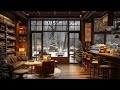 Relaxing Winter Jazz Instrumental Music at Cozy Coffee Shop Ambience ☕ Bossa Jazz to Study, Work