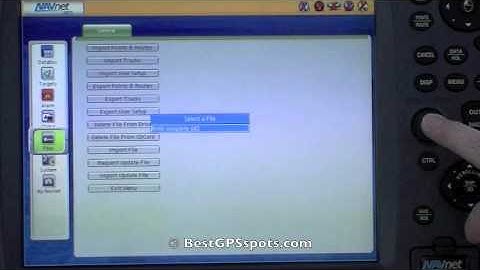 Furuno NavNET3D  loading the Hot Spots Fishing Chip into the gps