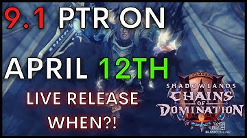 Shadowlands 9.1 now has a PTR Release Date - When will we see it go Live?