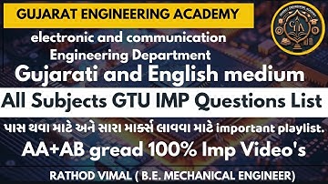 Sem-3 EC Diploma All Subject GTU IMP Questions, Videos GTU Playlists. DIelectronic and communication