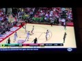 Jordan Bell Block and alley oop dunk