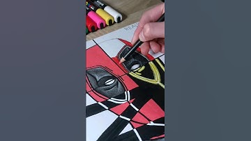 Drawing Deadpool in 4 different art styles✏️