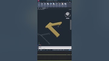 🏗️ AutoCAD 3D Staircase Design | Step-by-Step 3D Modeling Tutorial #shorts #caddengineer