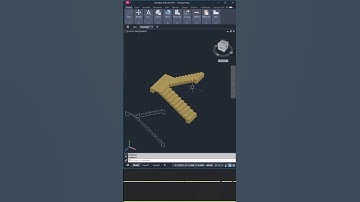 🏗️ AutoCAD 3D Staircase Design | Step-by-Step 3D Modeling Tutorial #shorts #caddengineer
