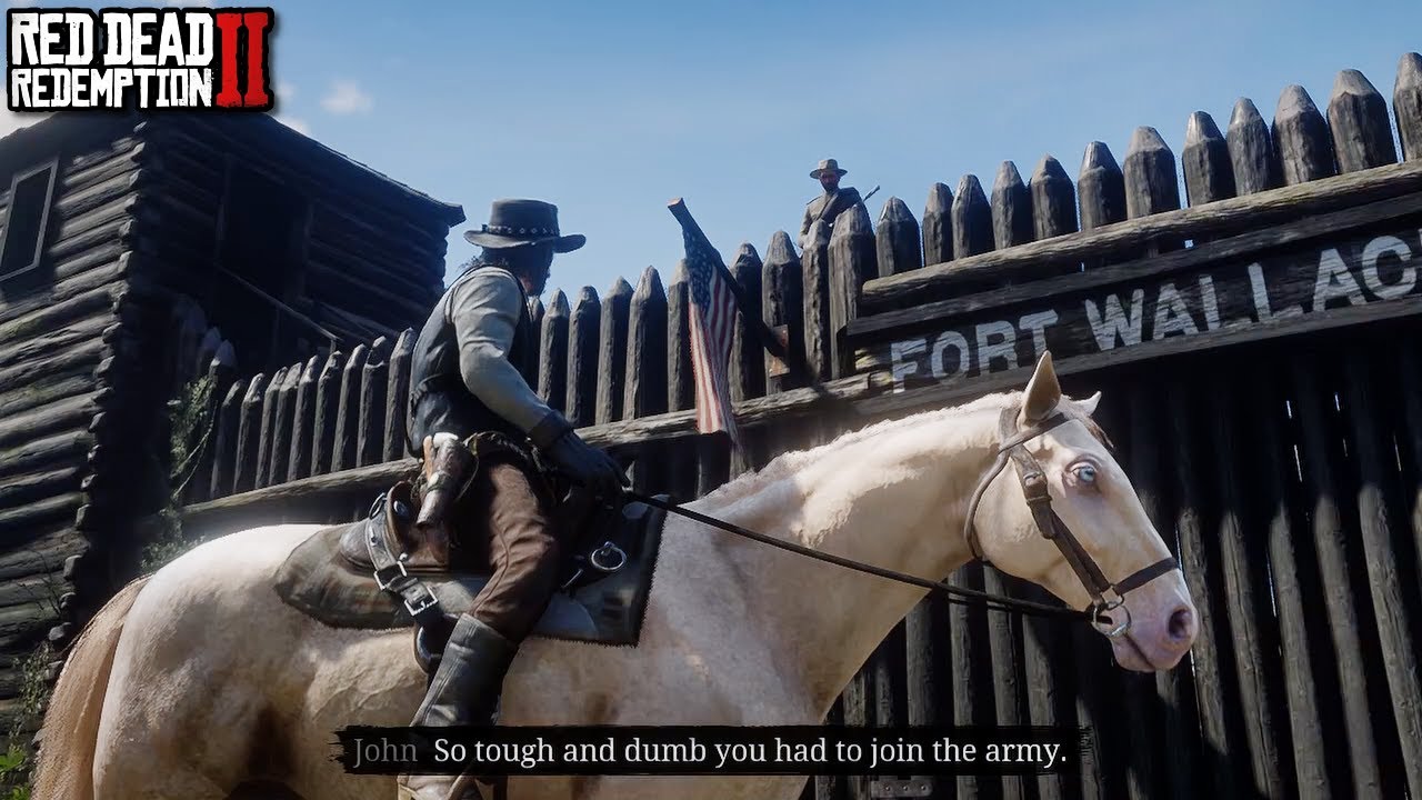 John Antagonizes the US Army at Fort Wallace | RDR2 - YouTube