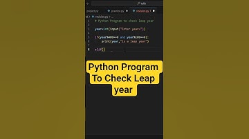 Python Program To Check Leap year #shorts