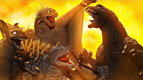 Godzilla X Varan, Baragon, & Anguirus | 3D Animation